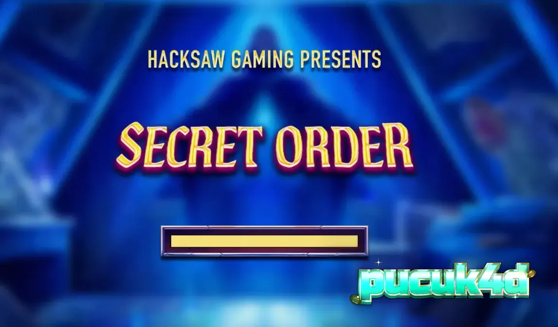 Tampilan visual slot Secret Order dengan tema okultisme dan simbol kuno